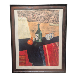 Rene Genis 1960s ~ "Nature Morte Avec Bouteille" Signed & Numbered