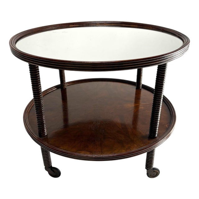 Mid-Century Wooden Bar Cart attributed to Paolo Buffa. Italy, 1940s For Sale