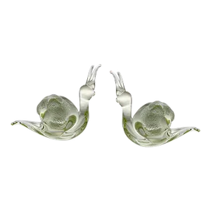 1950s Murano Glass Snails Figurines- a Pair