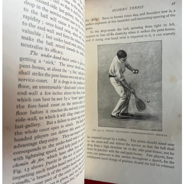 Fine Red Leather Binding - "Tennis, Rackets, Fives" - First Edition Book by J. M. Heathcote, London 1890 For Sale In New York - Image 6 of 18