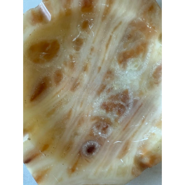 Yellow Large Vintage Square Alabaster Ashtray For Sale - Image 8 of 10