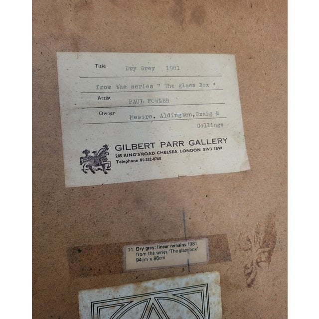 Paul Fowler, Dry Grey: Linear Remains, 1981, Mixed Media, Framed For Sale - Image 17 of 18