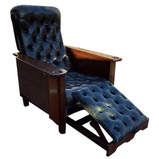 Glenisters Patent Reclining Gaming Armchair in Mahogany For Sale