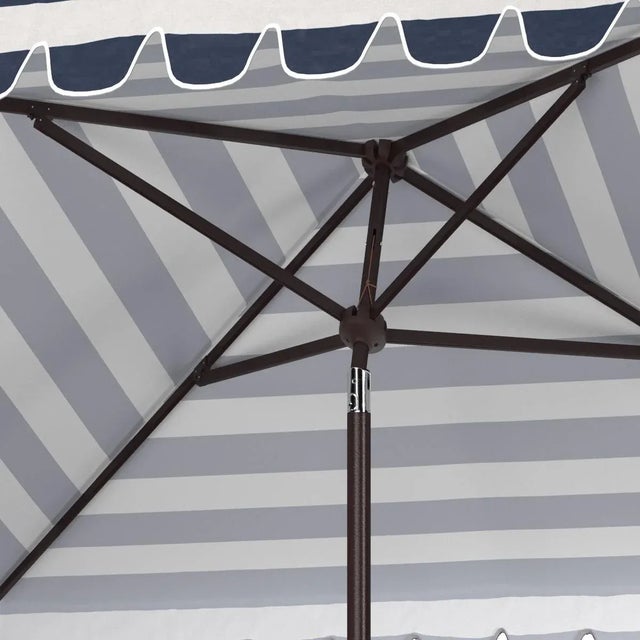 Vienna 7.5 Square Umbrella - Navy/White For Sale - Image 4 of 4