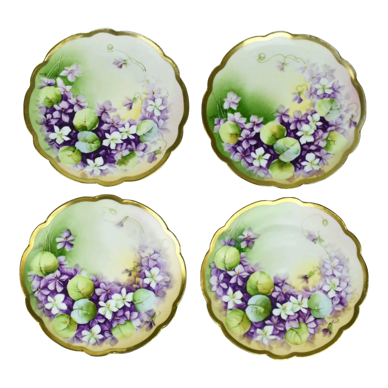 Antique Early 20th Century Hand Painted Floral Vienna Austria China ...