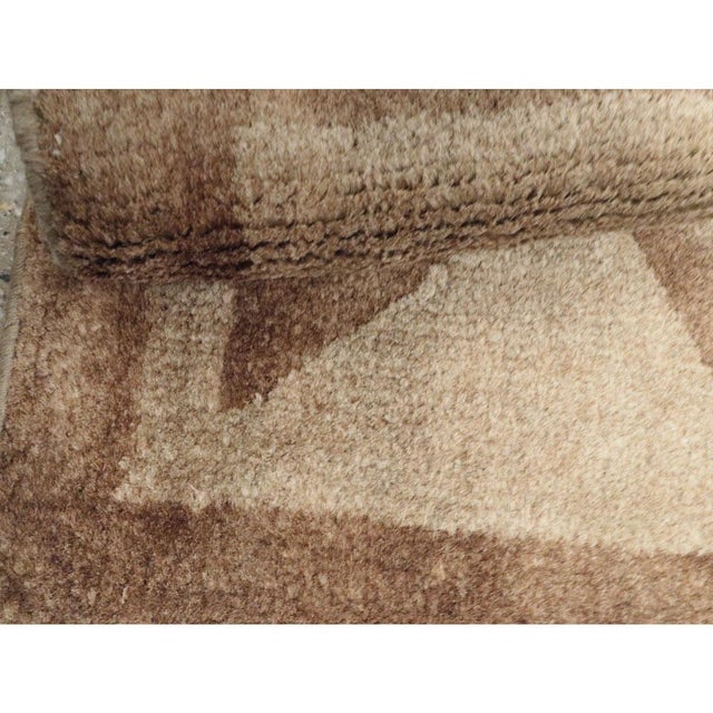 Galerie Shabab Collection Mid-20th Century Handmade English Art Deco Style Throw Rug in Brown For Sale - Image 9 of 10