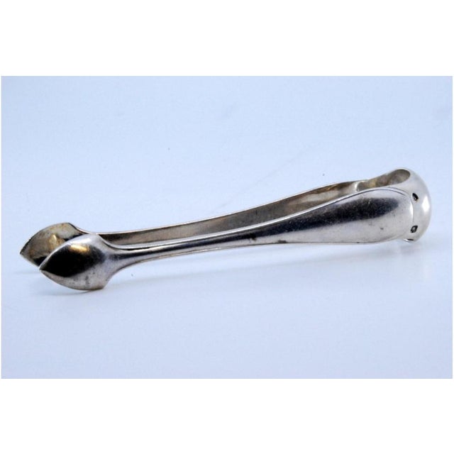 Silver Silver Sugar Tongs with Trims For Sale - Image 8 of 10