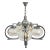 Italian Chrome and Murano Glass Chandelier from Mazzega, 1970s For Sale - Image 15 of 15