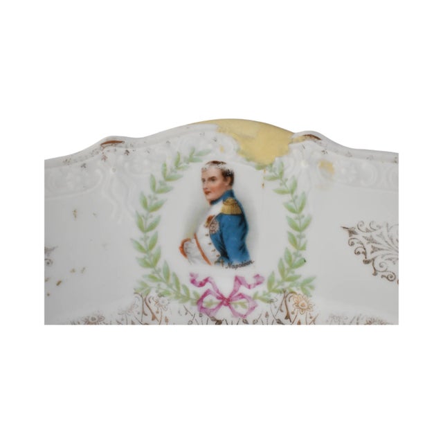 19th Century Antique German Porcelain Portrait Plate For Sale - Image 5 of 13