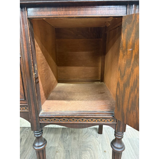 Antique Edwardian Sheraton Revival or Federal Flame Mahogany Sideboard For Sale - Image 13 of 18