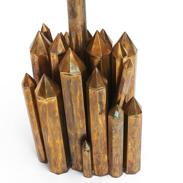 Kryptonite Side Table (Tortoise Brass & Magnifying Resin) For Sale - Image 10 of 12