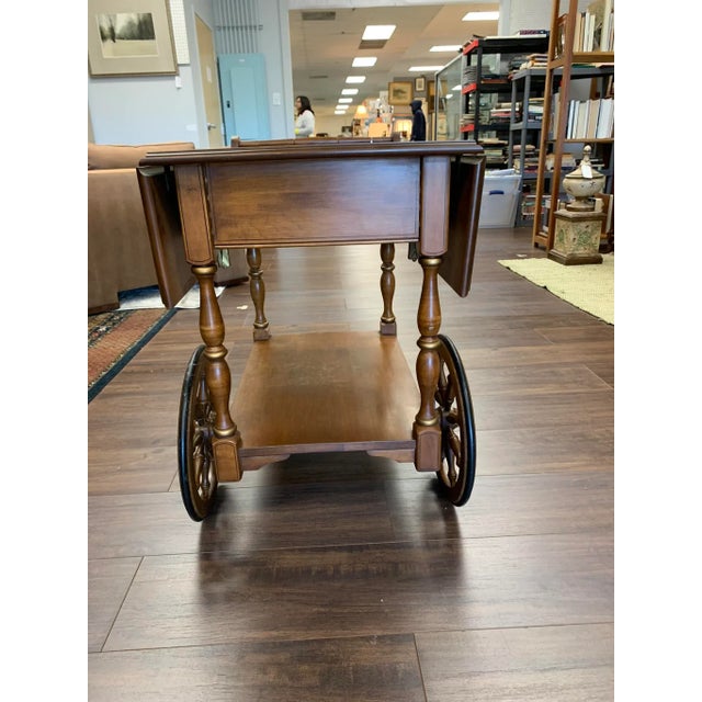 Heywood-Wakefield Circa 1950s Vintage Heywood Wakefield Tea Cart For Sale - Image 4 of 13