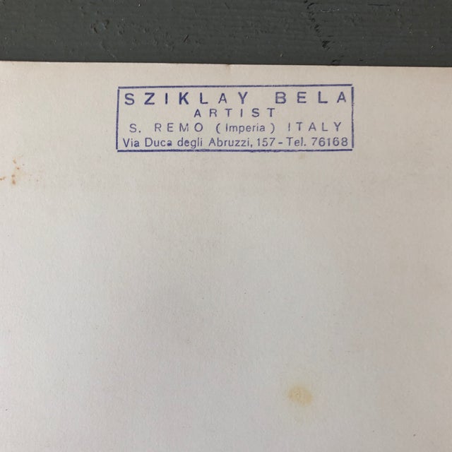 1970s Vintage Original “David “ Etching by Bela Sziklay For Sale - Image 5 of 6