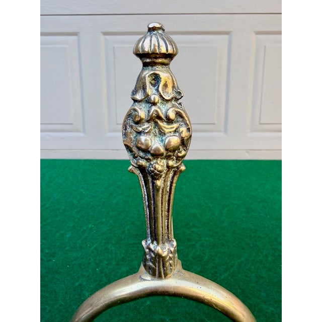 Late 19th Century Small Brass Firedogs/Andirons For Sale In Los Angeles - Image 6 of 8