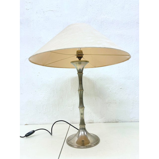 Beige Bamboo Table Lamp by Ingo Maurer M Design, 1970s For Sale - Image 8 of 13