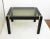 Small Vintage Coffee Table in Black Lacquered Wood & Gold Metal, Smoked Glass Tray, 1970s For Sale - Image 11 of 11
