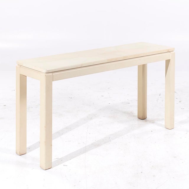 Faux Goat Skin Postmodern Console Table For Sale In Chicago - Image 6 of 9