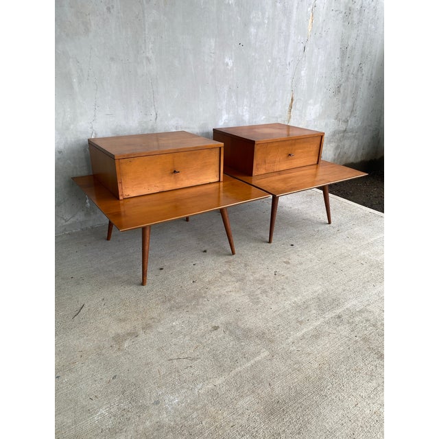 1950s Paul McCobb Planner Group Maple Low Table With Modular Drawer Top For Sale - Image 5 of 12