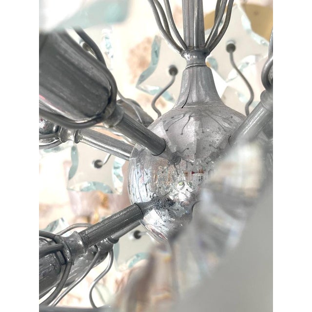 Sputnik Cut-Glass 13-Bulb Chandelier attributed to Fontana Arte, 1960s For Sale - Image 10 of 13
