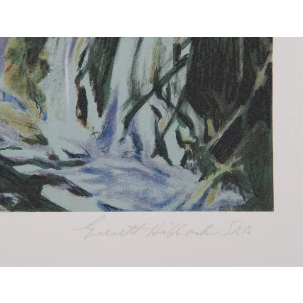 Artist: Everett Hibbard, American Title: Crossing The Stream Year: 1979 Medium: Lithograph, signed and numbered in pencil...