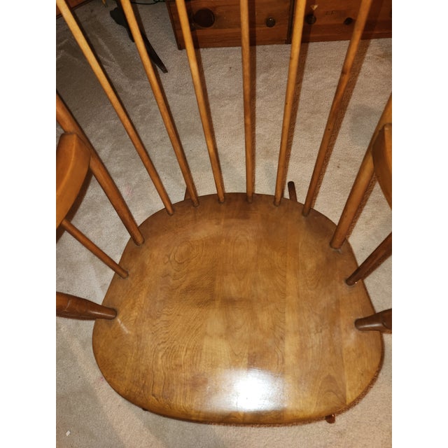 Bronze 1960s Bent and Brothers Maple Rocker For Sale - Image 8 of 10