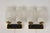 Set of two mid-century modern wall lights, made in Germany in the 1960s. Pressed glass on a metal base. Manufacturer:...