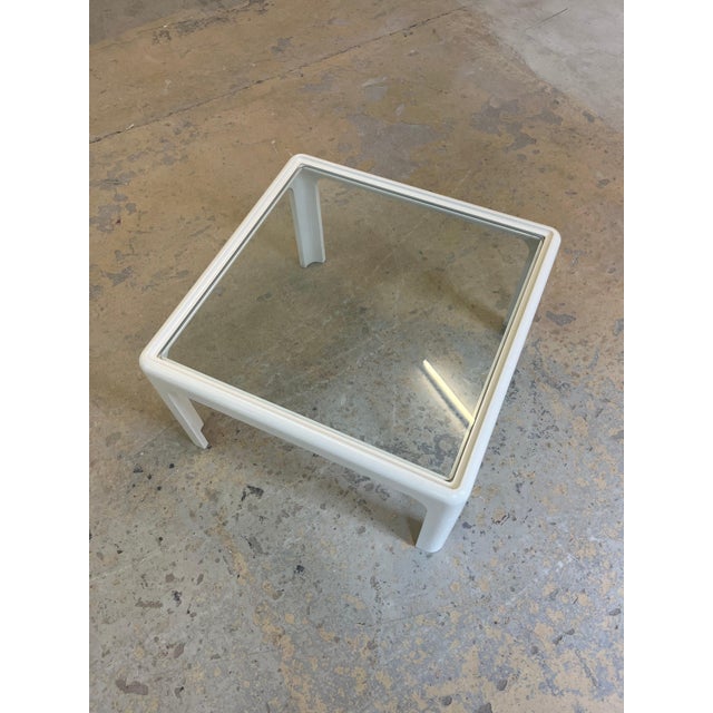 Peter Ghyczy Square Coffee Table in White Glass by Peter Ghyczy for Horn Collection For Sale - Image 4 of 11