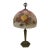 Antique Reverse Painted Glass Lamp For Sale