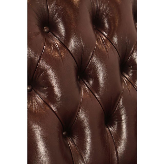 Hancock & Moore Pair of Tufted Leather and Mahogany Armchairs For Sale - Image 12 of 18