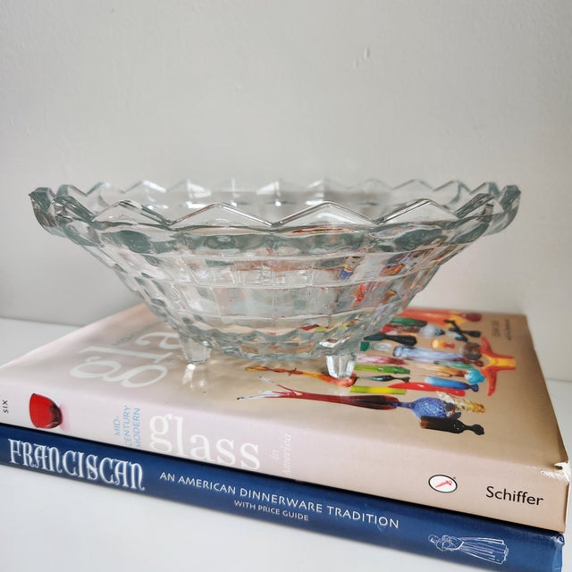 Mid 20th Century Vintage Fostoria Bowl American Cubist For Sale - Image 5 of 11