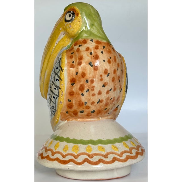 Ceramic Made in Mexico Hand Painted and Glazed Terra Cotta Tucan Figure For Sale - Image 7 of 15