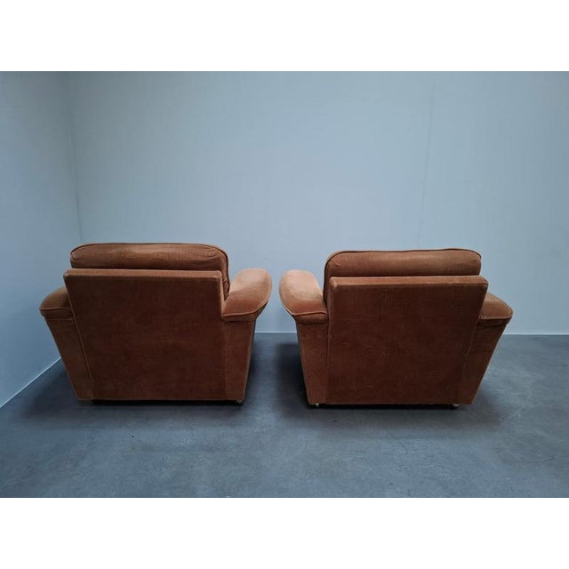 Mid-Century Modern Czech Lounge Armchairs with Rolling Casters, 1970, Set of 2 For Sale - Image 15 of 18