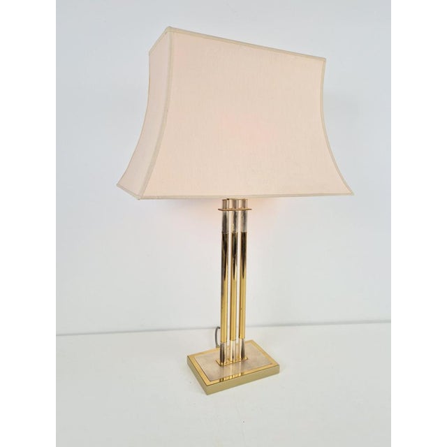 1970s Brass Table Lamp from Deknudt, Belgium, 1978 For Sale - Image 5 of 9