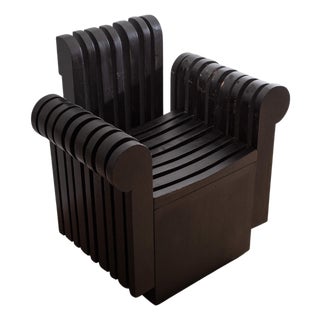 Black Outis Pine Armchair by Baka Studio For Sale