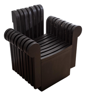 Black Outis Pine Armchair by Baka Studio