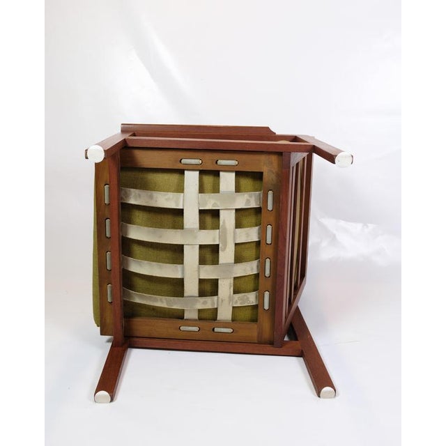 Green Armchair Model Capella in Teak by Iilum Wikkelsø for N.Eilersen, 1960s For Sale - Image 8 of 10