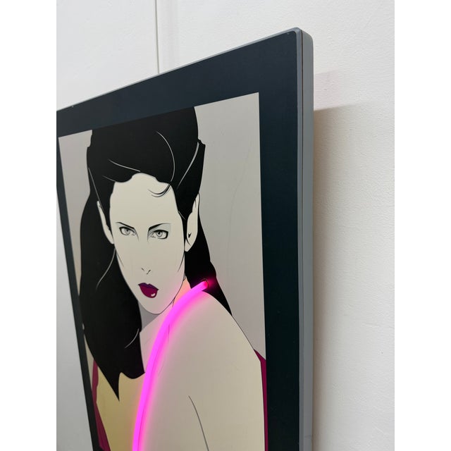 Patrick Nagel Pop Art Print With Pink Neon Accent for Mirage Editions, 1981 For Sale - Image 14 of 17