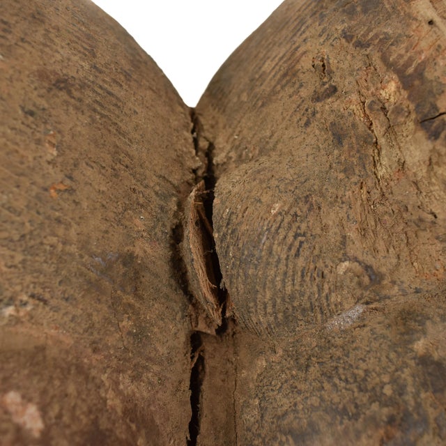 Brown Early 20th Century Baule Mask Two Faces Côte d'Ivoire For Sale - Image 8 of 9