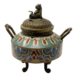 Early 20th Century Bronze Cloisonné Censer