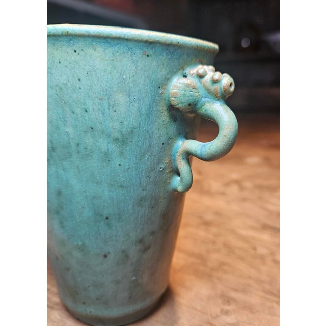 Mid-Century Modern Arne Bang Dragon Handled Vase For Sale - Image 3 of 12