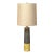 Mid-Century Modernist Ceramic Table Lamp W/Smoked Gold Glaze & Umber Detailing For Sale