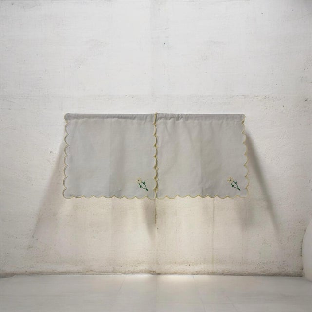 Mini Bistro Curtains 12x12 Rustic Farmhouse 12 Wide X12 Length Handmade New For Sale - Image 6 of 10