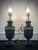 Pair of Black Glazed Porcelain & Bronze Urn Table Lamps From Marbro For Sale - Image 13 of 13