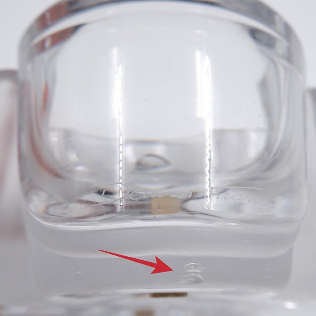 Crystal France Trinket Tray in Clear and Frosted Glass from Daum, 1980 For Sale - Image 9 of 12