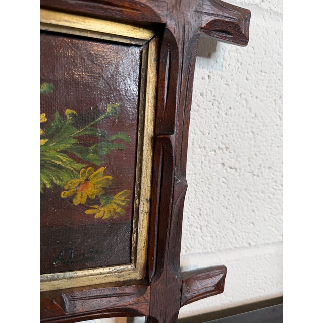 Antique Continental Still Life Oil Painting in Antique Frame For Sale - Image 4 of 8