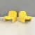 Italian modern yellow teddy fabric Armchairs Alky by Giancarlo Piretti for Anonima Castelli, 1970s Pair of armchair mod....