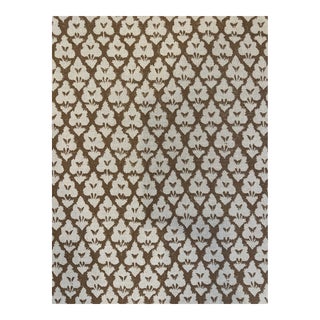 Thibaut Arboreta Linen Blend Hand Printed Fabric 1 Yard For Sale