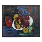 Uldis Rēdelis, Still Life with Red Vessel, 2005, Acrylic on Board For Sale