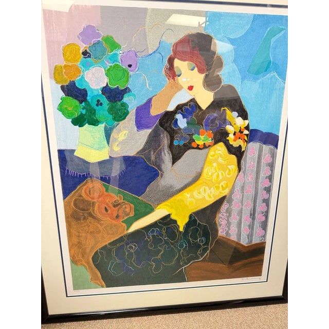 1980s Itzchak Tarkay Signed Serigraph "Contemplation" Limited 181/350 For Sale - Image 4 of 7