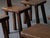 1970s Vintage Brutalist Handcrafted Chestnut Chairs, France, 1970, Set of 6 For Sale - Image 5 of 18
